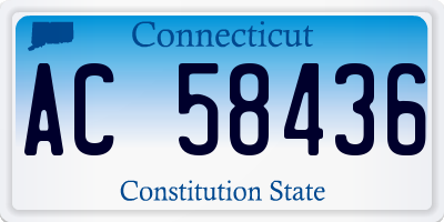 CT license plate AC58436