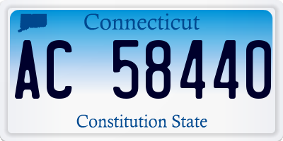 CT license plate AC58440