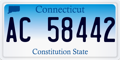 CT license plate AC58442