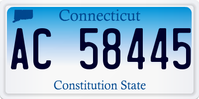 CT license plate AC58445