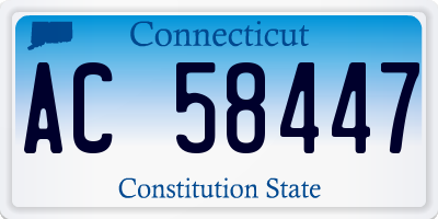 CT license plate AC58447