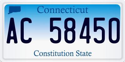 CT license plate AC58450