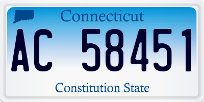 CT license plate AC58451