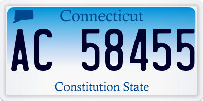 CT license plate AC58455