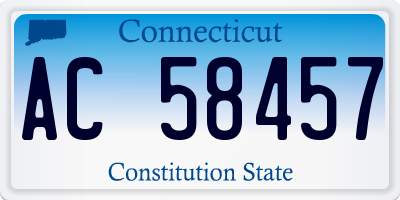 CT license plate AC58457