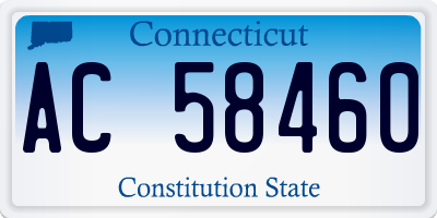 CT license plate AC58460