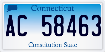 CT license plate AC58463