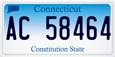 CT license plate AC58464