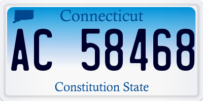 CT license plate AC58468