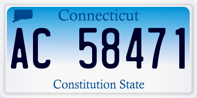 CT license plate AC58471