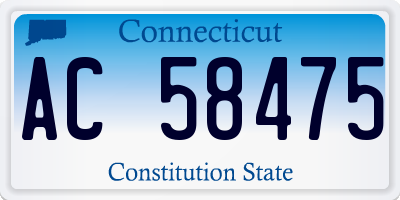 CT license plate AC58475