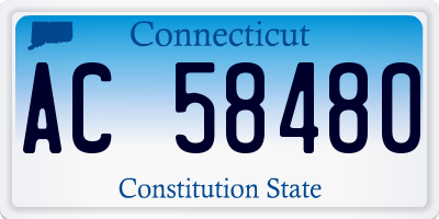 CT license plate AC58480