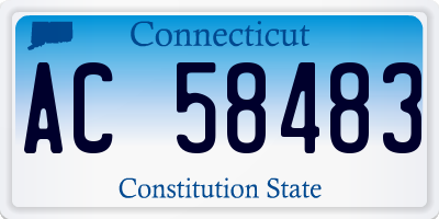 CT license plate AC58483