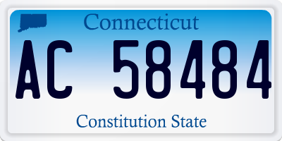 CT license plate AC58484