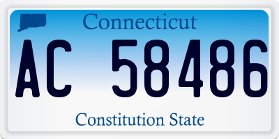 CT license plate AC58486