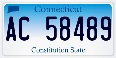 CT license plate AC58489