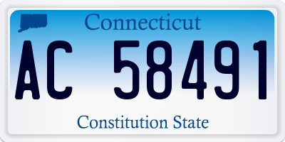 CT license plate AC58491