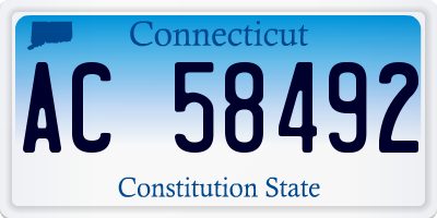 CT license plate AC58492