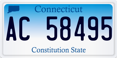 CT license plate AC58495