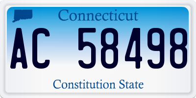 CT license plate AC58498