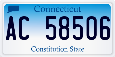 CT license plate AC58506