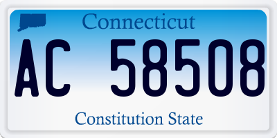 CT license plate AC58508