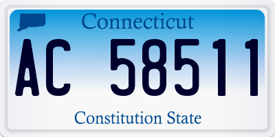 CT license plate AC58511