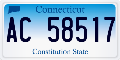 CT license plate AC58517