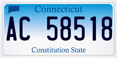 CT license plate AC58518