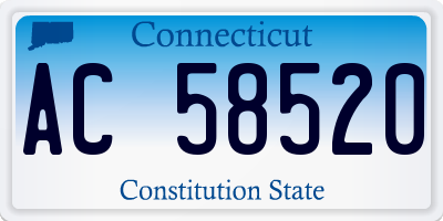 CT license plate AC58520