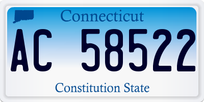 CT license plate AC58522