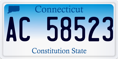 CT license plate AC58523