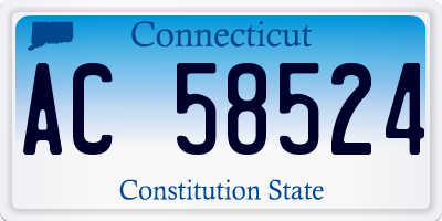 CT license plate AC58524