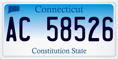 CT license plate AC58526