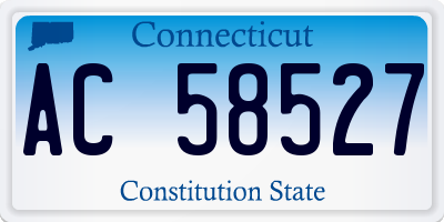 CT license plate AC58527