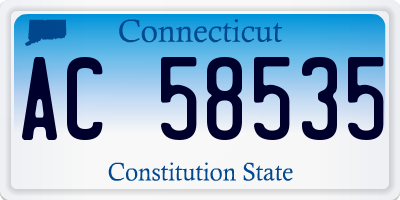 CT license plate AC58535