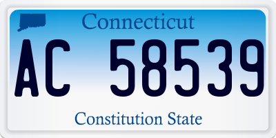 CT license plate AC58539