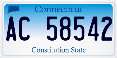 CT license plate AC58542