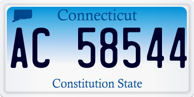 CT license plate AC58544