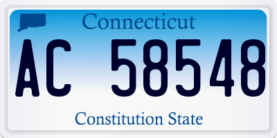 CT license plate AC58548
