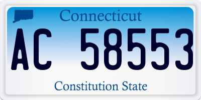 CT license plate AC58553