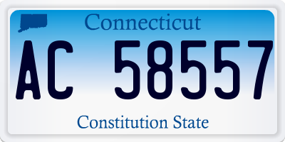 CT license plate AC58557