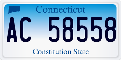 CT license plate AC58558