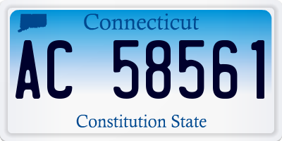 CT license plate AC58561