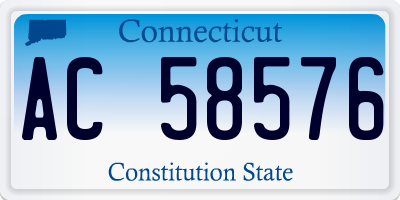 CT license plate AC58576