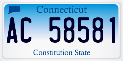 CT license plate AC58581