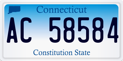 CT license plate AC58584