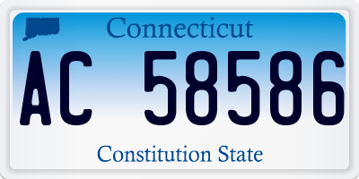 CT license plate AC58586