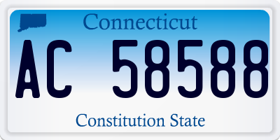 CT license plate AC58588