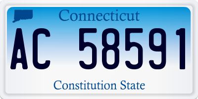 CT license plate AC58591